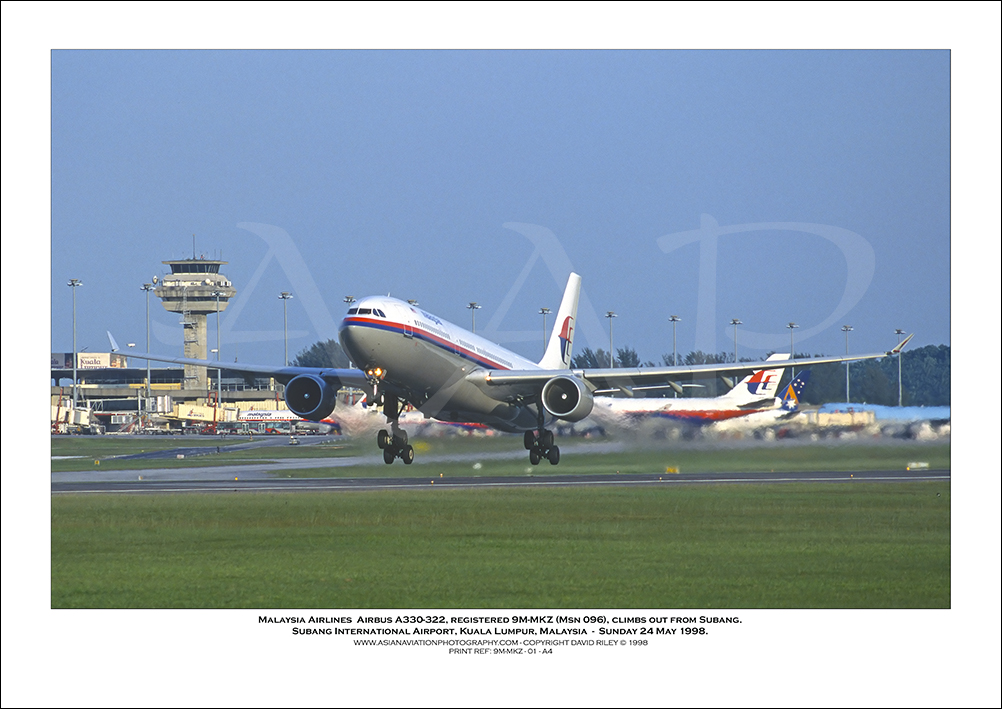 9M-MKZ - Malaysia Airlines  Airbus A330-322  (Msn 096) - 01