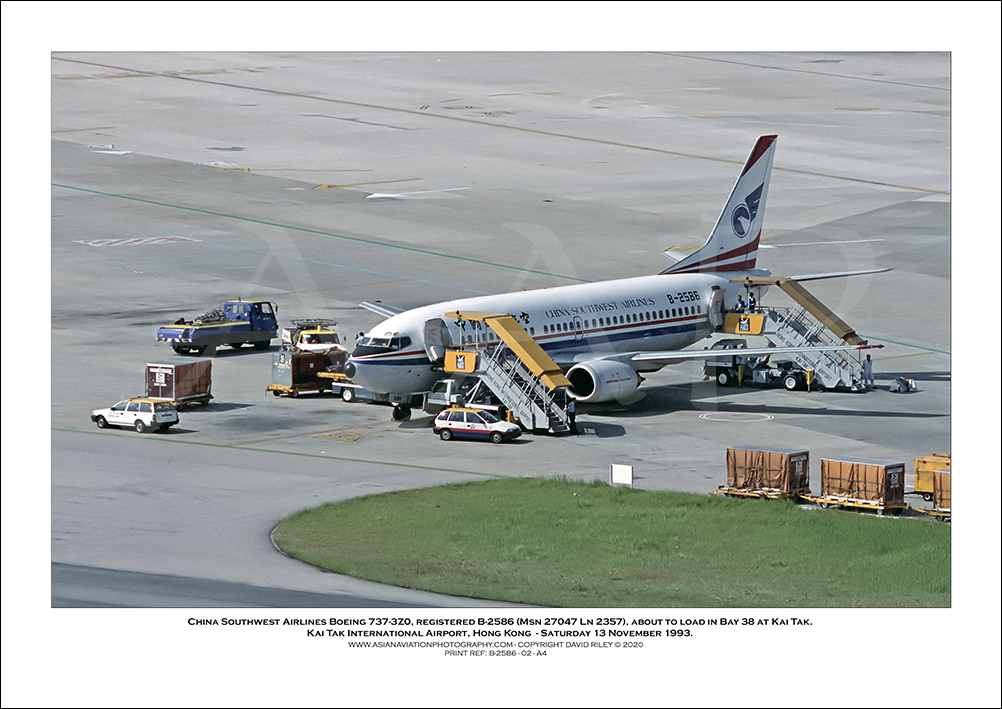 B-2586 - China Southwest Airlines Boeing 737-3Z0  (Msn 27047 Ln 2357) - 02