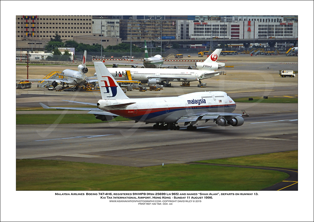 KAI TAK -Malaysia Airlines  Boeing 747-4H6 - 004