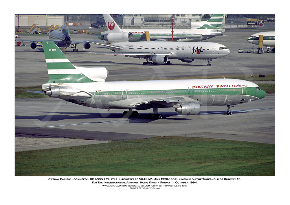 VR-HHW- Cathay Pacific  Lockheed L1011-385-1 Tristar 1  (Msn 193K-1032) - 01