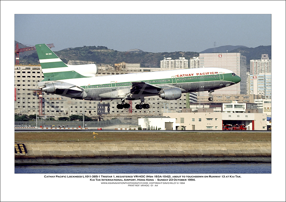 VR-HOC- Cathay Pacific  Lockheed L1011-385-1 Tristar 1 (Msn 193A-1042) - 01