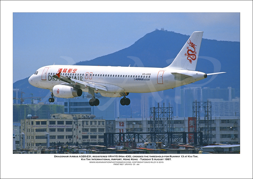 VR-HYS - Dragonair Airbus A320-231  (Msn 4304) - 01