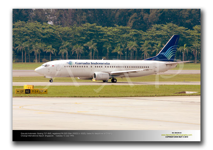 ASIA-004 - Garuda Indonesia  Boeing 737-4M0 - PK-GZG (Msn 29202 Ln 3025)
