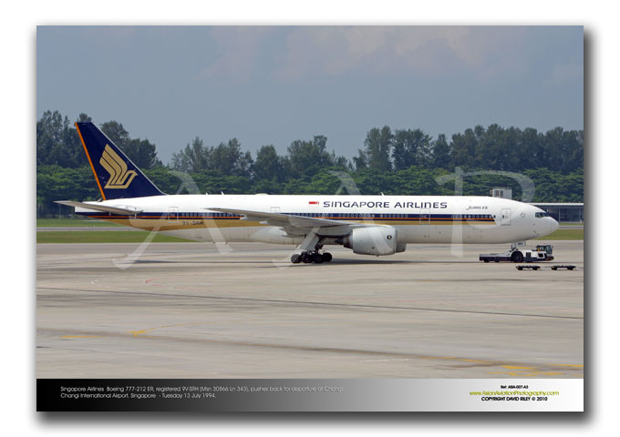ASIA-007 - Singapore Airlines Boeing 777-212 ER - 9V-SRH (Msn 30866 Ln 343)
