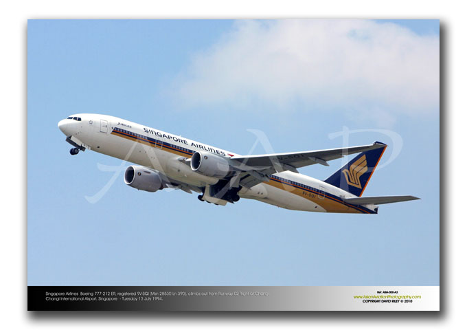 ASIA-008 - Singapore Airlines Boeing 777-212 ER - 9V-SQI (Msn 28530 Ln 390)