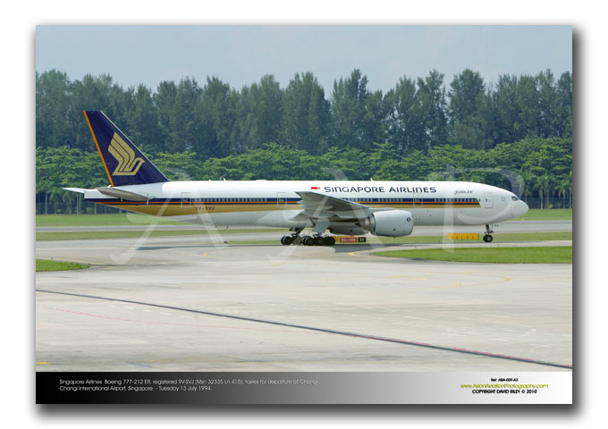ASIA-009 - Singapore Airlines Boeing 777-212 ER - 9V-SRO (Msn 32321 Ln 447)