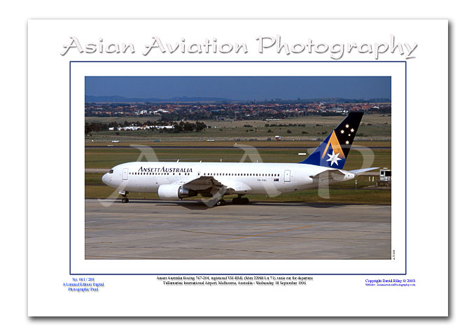 AU-006 - Ansett Australia Boeing 767-204 - VH-RML ( Msn 22980 Ln 71 )