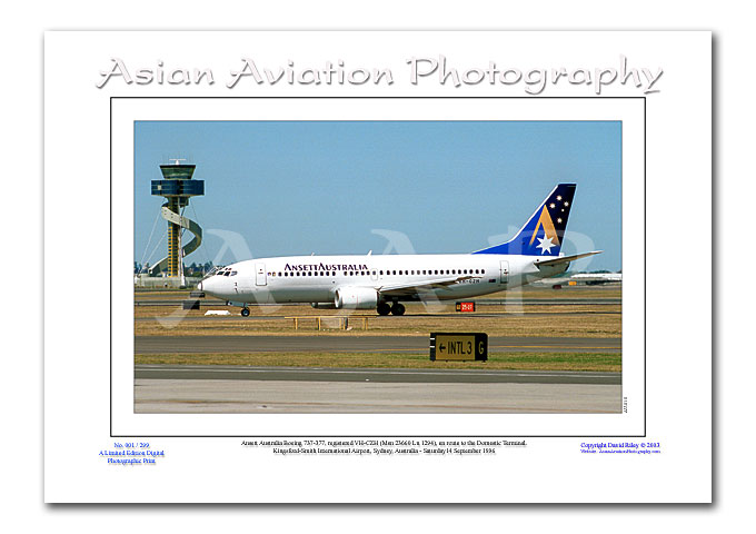 AU-010 - Ansett Australia Boeing 737-377 - VH-CZH ( Msn 23660 Ln 1294 )
