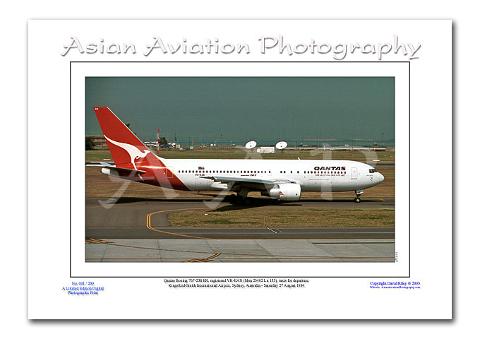 AU-015 - Qantas Boeing 767-238 ER - VH-EAN ( Msn 23402 Ln 133 )