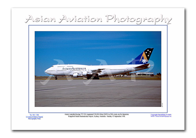 AU-021 - Ansett Australia Boeing  747-312 - VH-INJ ( Msn 23029 Ln 590 )