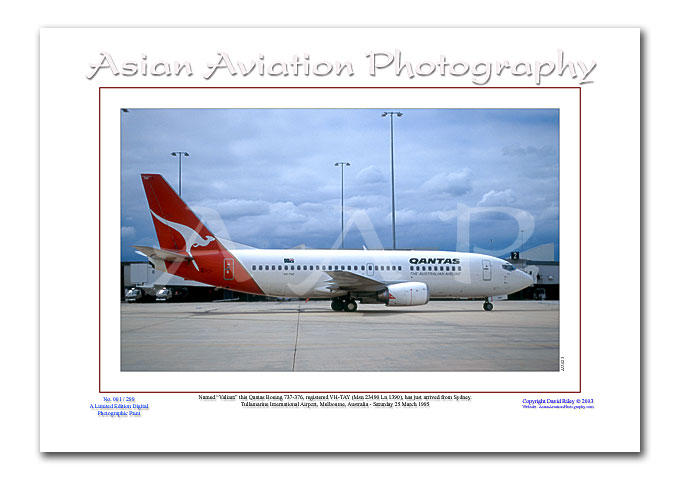 AU-023 - Qantas Boeing 737-376 - VH-TAY ( Msn 23490 Ln 1390 )