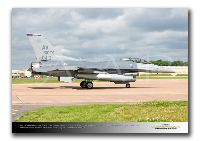 FFD-002 - USAF Lockheed Martin F16CG-40-CF - Serial 88-0413 (Msn 1C-15)