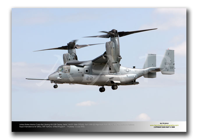FFD-040 - United States Marine Corps Bell-Boeing MV-22B Osprey - Serial 166391 (Msn D0068)