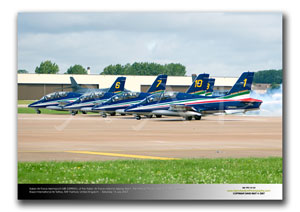 FFD-141 - Italian Air Force Aermacchi MB-339PAN�s, of the Italian Air Force national display team, the Frecce Tricolori.