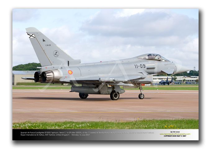 FFD-142 - Spanish Air Force Eurofighter EF2000 Typhoon, Serial C.16-29 (Msn SS009)