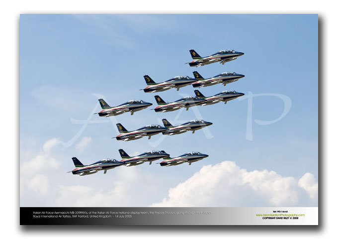 FFD-146 - Italian Air Force Aermacchi MB-339PAN�s, of the Italian Air Force national display team, the Frecce Tricolori.