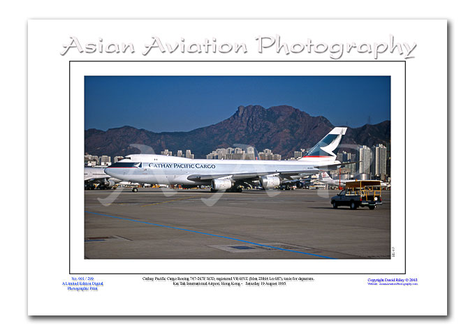 HK-017 - Cathay Pacific Cargo Boeing 747-267F SCD - VR-HVZ ( Msn 23864 Ln 687 )