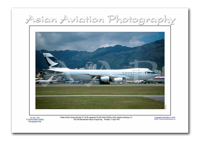 HK-018 - Cathay Pacific Boeing 747-267B - VR-HIF ( Msn 23048 Ln 582 )