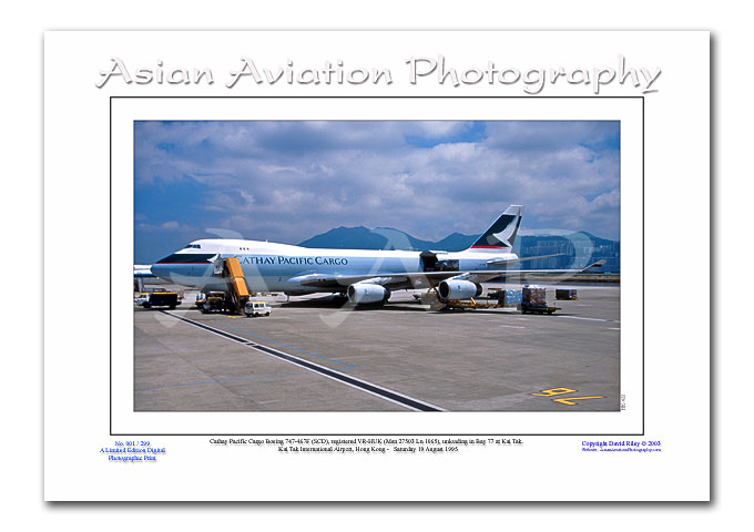HK-022 - Cathay Pacific Cargo Boeing 747-467F SCD - VR-HUK ( Msn 27503 Ln 1065 )