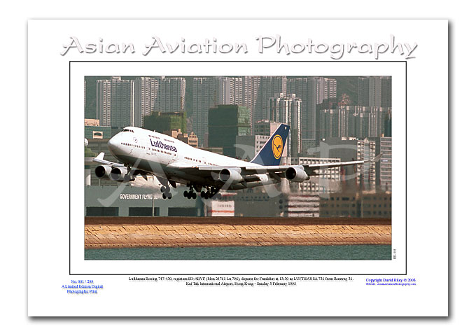 HK-058 - Lufthansa Boeing 747-430 - D-ABVF ( Msn 24761 Ln 796 )