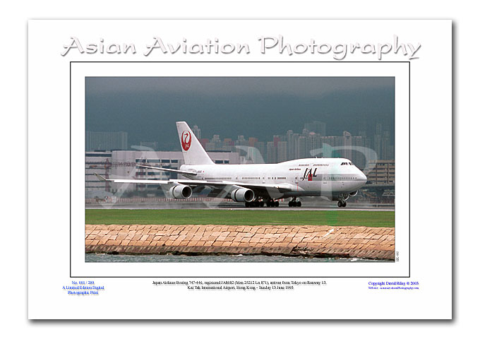 HK-065 - Japan Airlines Boeing 747-446 - JA8082 ( Msn 25212 Ln 871 )