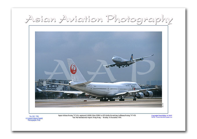 HK-068 - Japan Airlines Boeing 747-446 - JA8080 ( Msn 24886 Ln 825 )