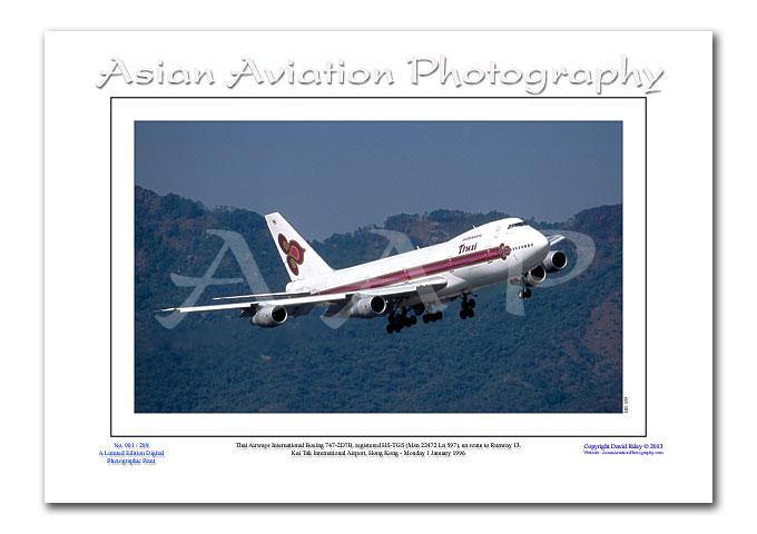 HK-089 - Thai Airways International Boeing 747-2D7B - HS-TGS ( Msn 22472 Ln 597 )