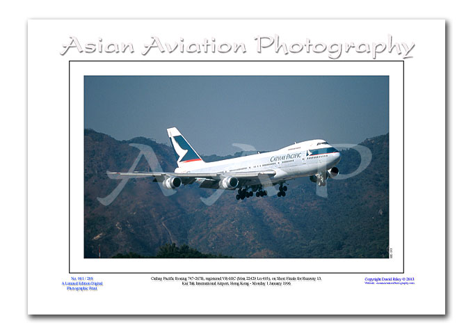 HK-093 - Cathay Pacific Boeing 747-267B - VR-HIC ( Msn 22429 Ln 493 )