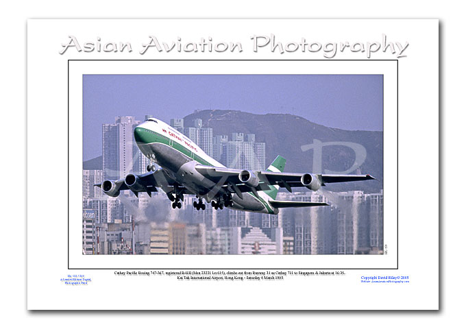 HK-159 - Cathay Pacific Boeing 747-367 - VR-HII ( Msn 23221 Ln 615 )