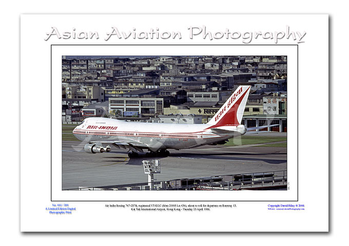 HK-170 - Air India Boeing 747-237B - VT-EGC ( Msn 21995 Ln 434 )