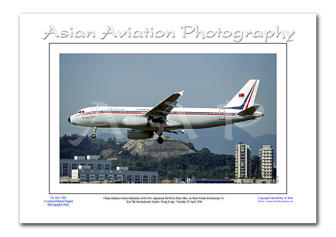 HK-190 - China Airlines Airbus Industries A320-321 - 3B-RGZ ( Msn 386 )