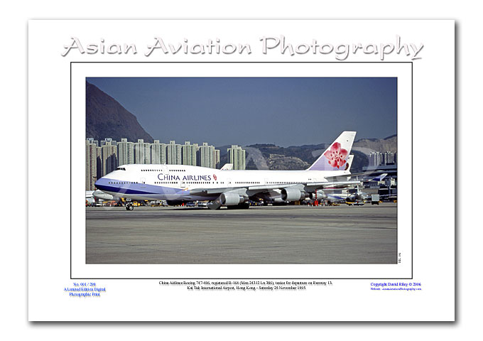 HK-194 - China Airlines Boeing 747-406 - B-164 ( Msn 24312 Ln 386 )