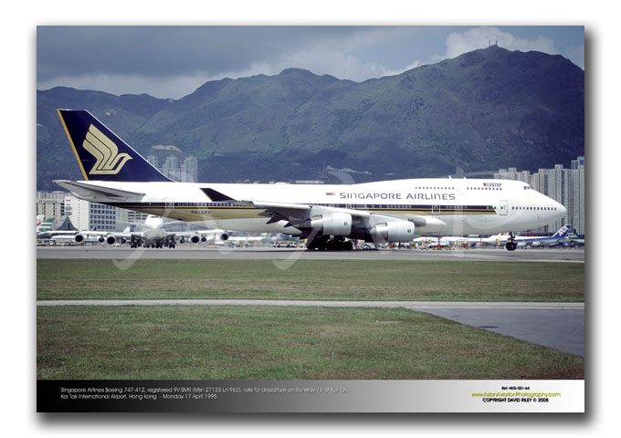 HKG-001 - Singapore Airlines Boeing 747-412- 9V-SMR (Msn 27133 Ln 962)