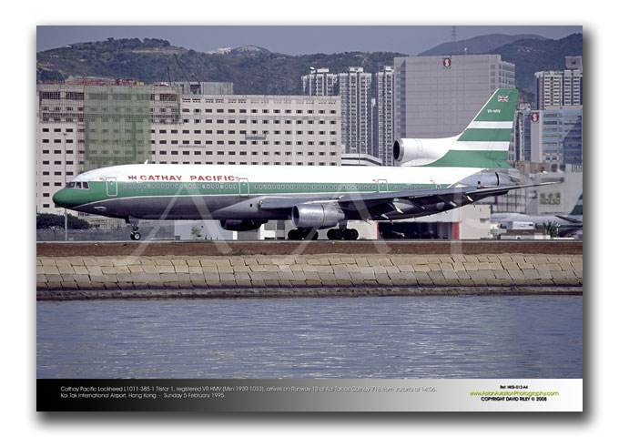 HKG-012 - Cathay Pacific Lockheed L1011-385-1 Tristar 1 - VR-HMV (Msn 193R-1033)