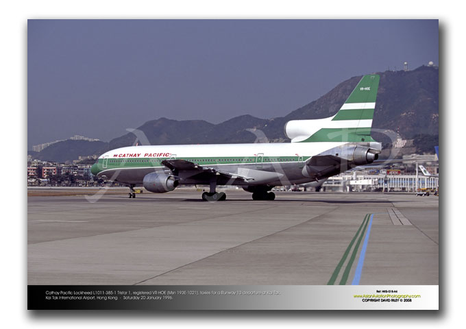 HKG-018 - Cathay Pacific Lockheed L1011-385-1 Tristar 1 - VR-HOE (Msn 193E-1021)