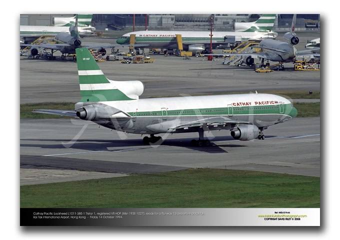 HKG-019 - Cathay Pacific Lockheed L1011-385-1 Tristar 1 - VR-HOF (Msn 193E-1027)