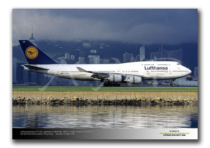 HKG-031 - Lufthansa Boeing 747-430 - D-ABVB (Msn 23817 Ln 700)