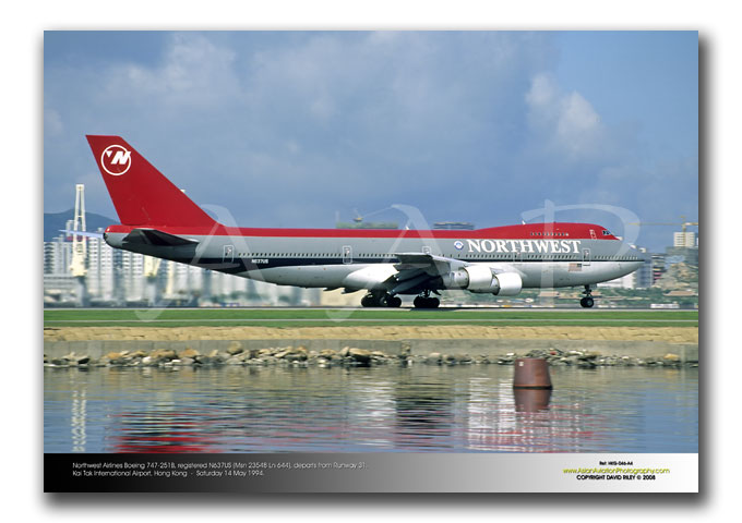 HKG-046 - Northwest Airlines Boeing 747-251B - N637US (Msn 23548 Ln 644)