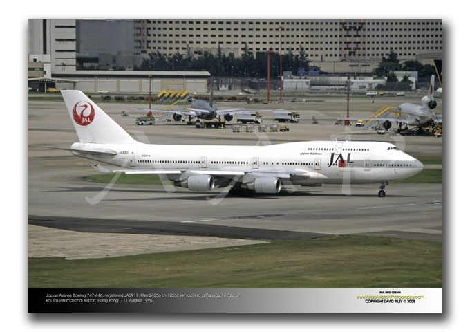 HKG-058 - Japan Airlines Boeing 747-446 - JA8911 (Msn 26356 Ln 1026)