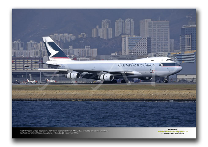 HKG-068 - Cathay Pacific Cargo Boeing 747-467F SCD - VR-HUK (Msn 27503 Ln 1065)