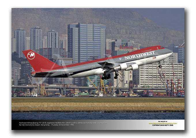 HKG-081 - Northwest Airlines Boeing 747-251B - N638US (Msn 23549 Ln 651)
