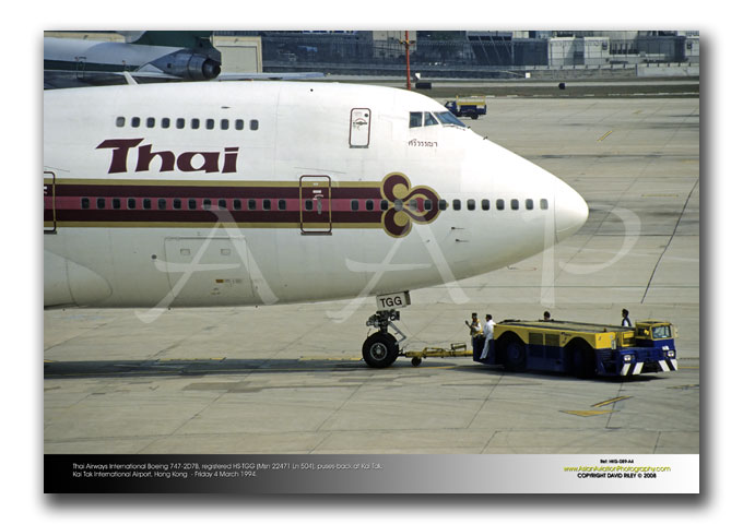 HKG-089 - Thai Airways International Boeing 747-2D7B - HS-TGG (Msn 22471 Ln 504)