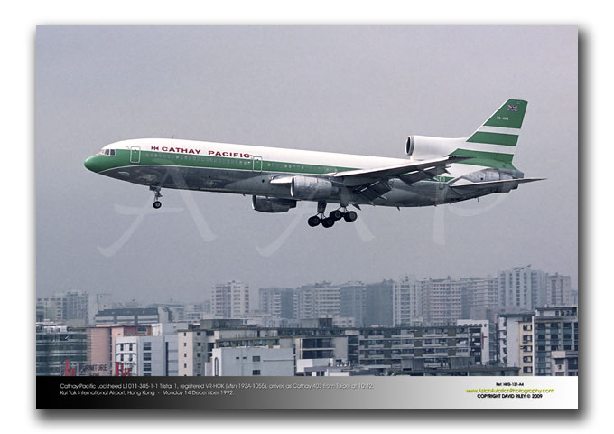 HKG-121 - Cathay Pacific Lockheed L1011-385-1 Tristar 1 - VR-HOK (Msn 193A-1055)