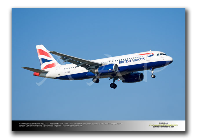LGW-014 - GB Airways Airbus Industries A320-232 - G-TTOG (Msn 1969)