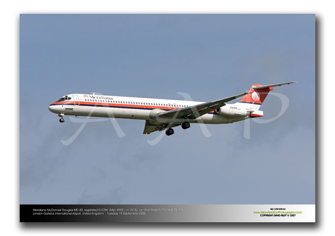 LGW-020 - Meridiana McDonnell Douglas MD-82 -EI-CRW  (Msn 49951 Ln 1915)
