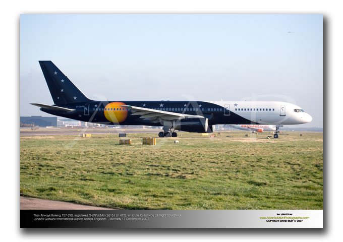 LGW-025 - Titan Airways Boeing 757-2Y0 - G-ZAPU (Msn 26151 Ln 472),