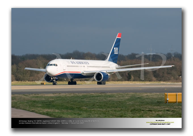 LGW-028 - US Airways  Boeing 767-2B7ER - N253AY (Msn 24894 Ln 338)