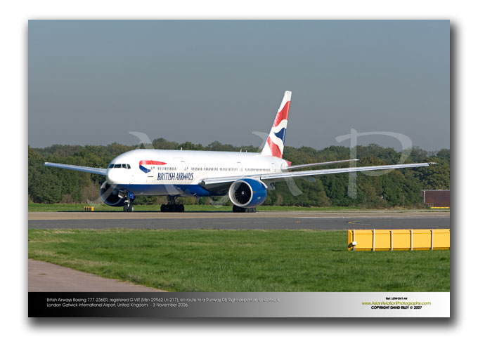 LGW-041 - British Airways Boeing 777-236ER - G-VIIT (Msn 29962 Ln 217)