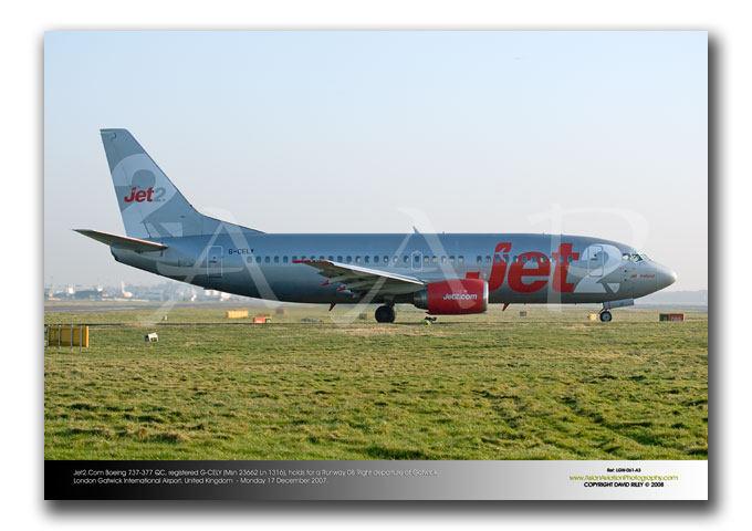 LGW-061 - Jet2.Com Boeing 737-377 QC - G-CELY (Msn 23662 Ln 1316)
