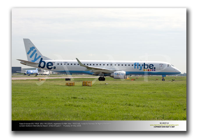 LGW-071 - Flybe Embraer ERJ 195LR  (ERJ-190-200LR) - G-FBEK (Msn 19000168)